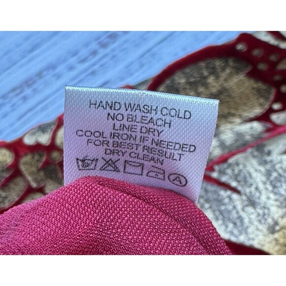 Erin London Velvet Brocade Jacket Womens XL Red Gold Floral Button Up - Picture 5 of 7